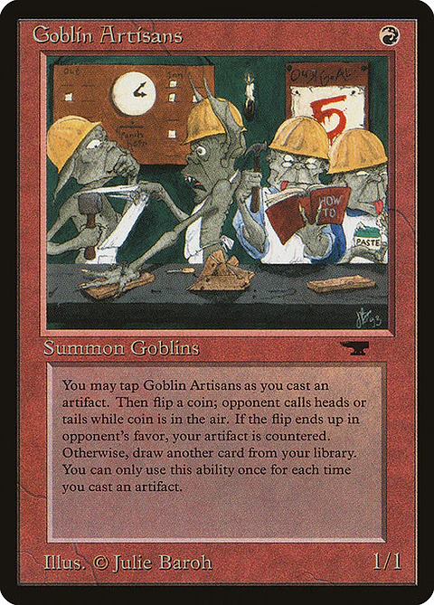 Carta Magic - Goblin Artisans - Idioma: Ingles - Edicion: Antiquities