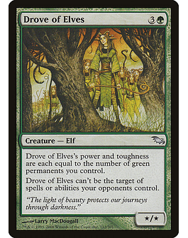 Carta Magic - FOIL Drove of Elves - Idioma: Español - Edicion: Shadowmoor
