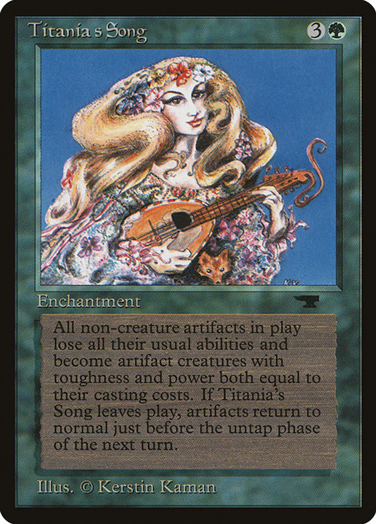 Carta Magic - Titania's Song - Idioma: Ingles - Edicion: Antiquities 1