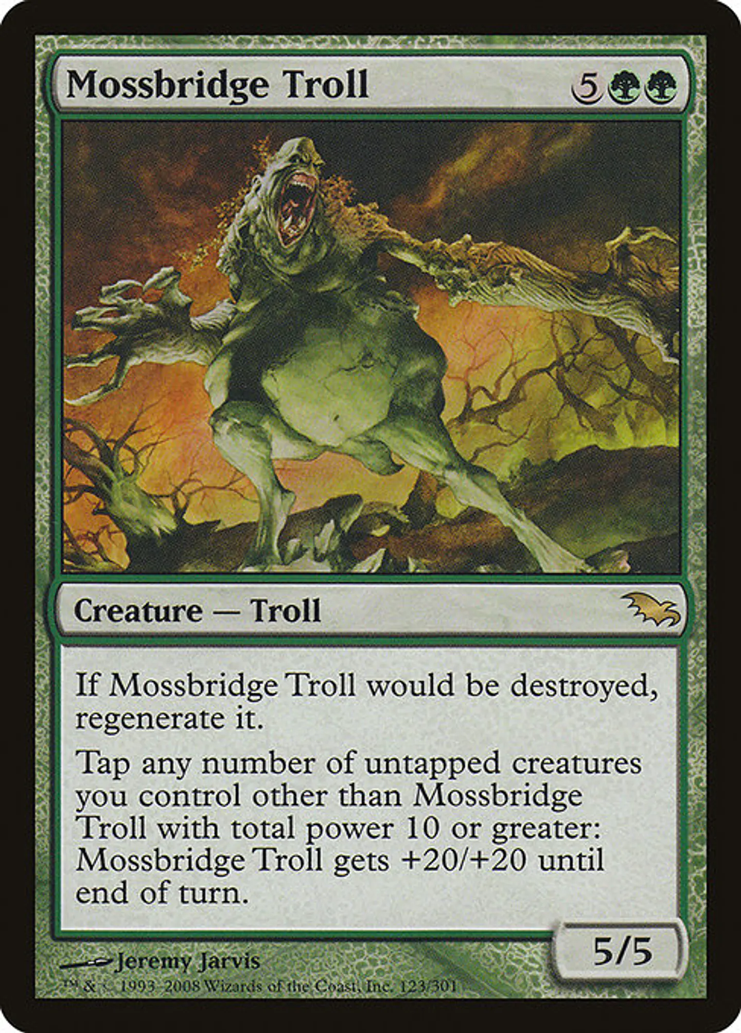 Carta Magic - Mossbridge Troll - Idioma: Español - Edicion: Shadowmoor 1