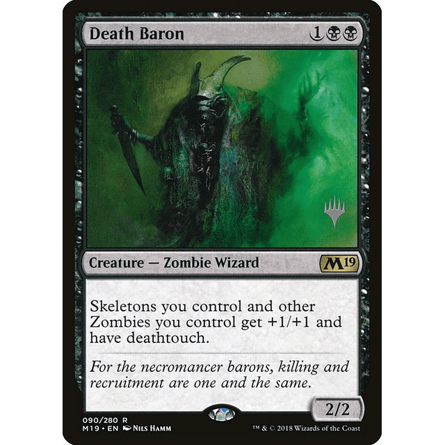 Carta Magic - Death Baron - Idioma: Ingles - Edicion: Core Set 2019 Promos