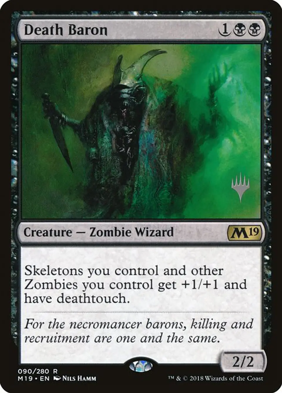 Carta Magic - Death Baron - Idioma: Ingles - Edicion: Core Set 2019 Promos 1