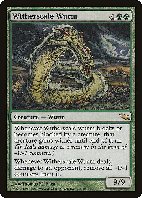 Carta Magic - FOIL Witherscale Wurm - Idioma: Ingles - Edicion: Shadowmoor