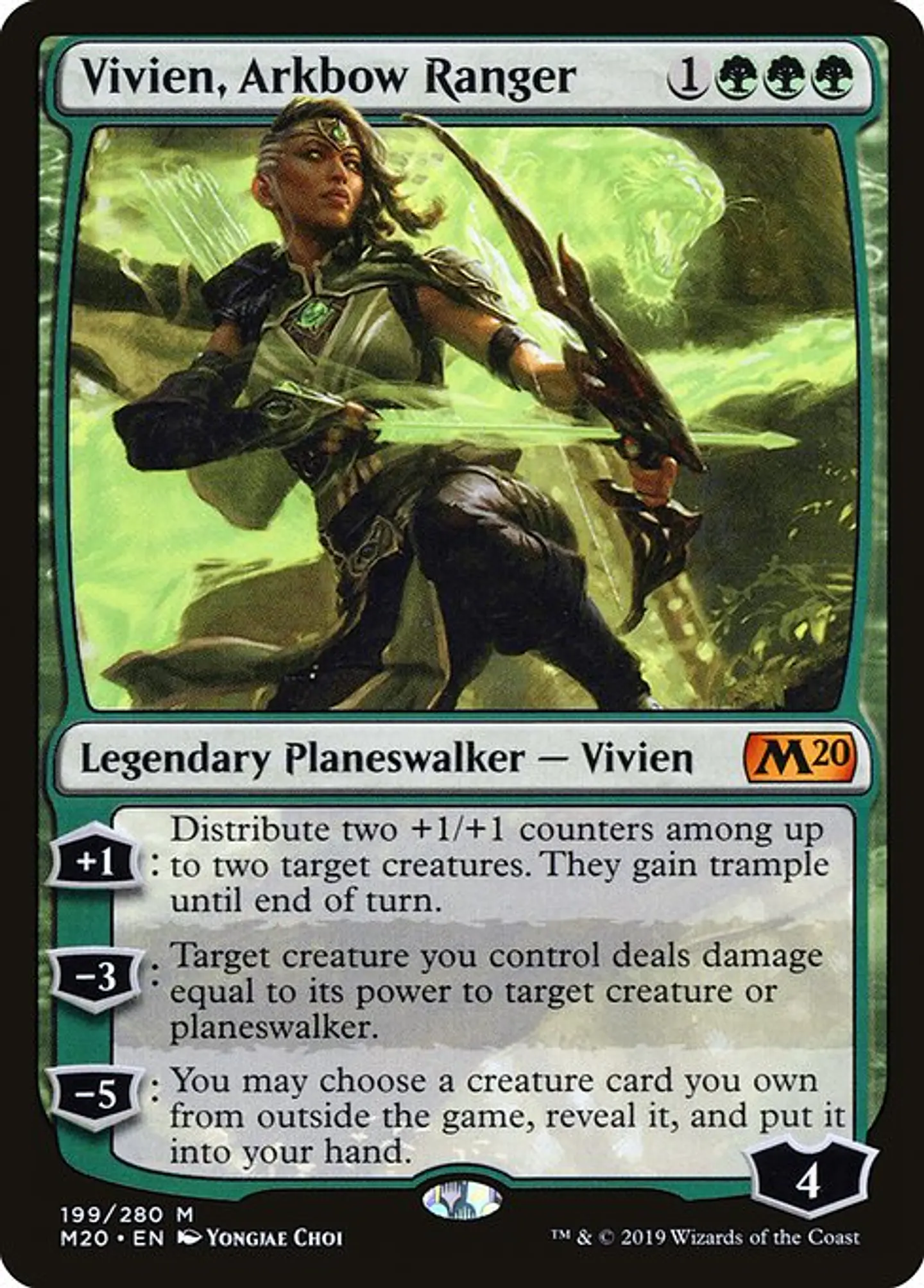 Carta Magic - Vivien, Arkbow Ranger - Idioma: Ingles - Edicion: Core Set 2020 1