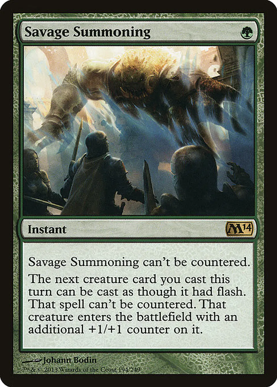Carta Magic - FOIL Savage Summoning - Idioma: Español - Edicion: Magic 2014 1