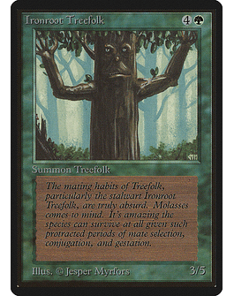 Carta Magic - Ironroot Treefolk - Idioma: Ingles - Edicion: Limited Edition Beta