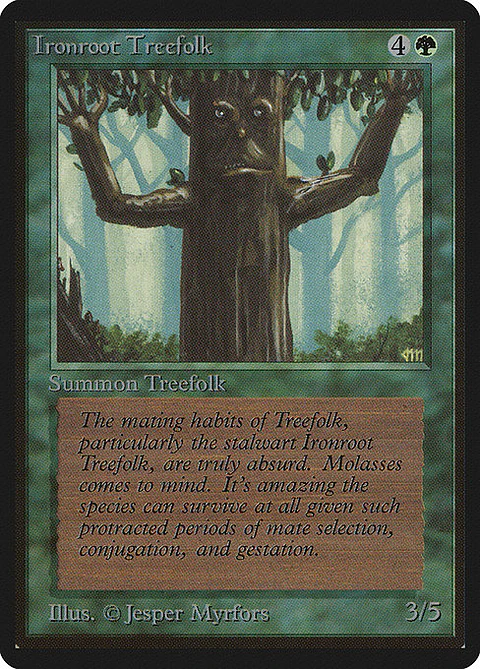 Carta Magic - Ironroot Treefolk - Idioma: Ingles - Edicion: Limited Edition Beta