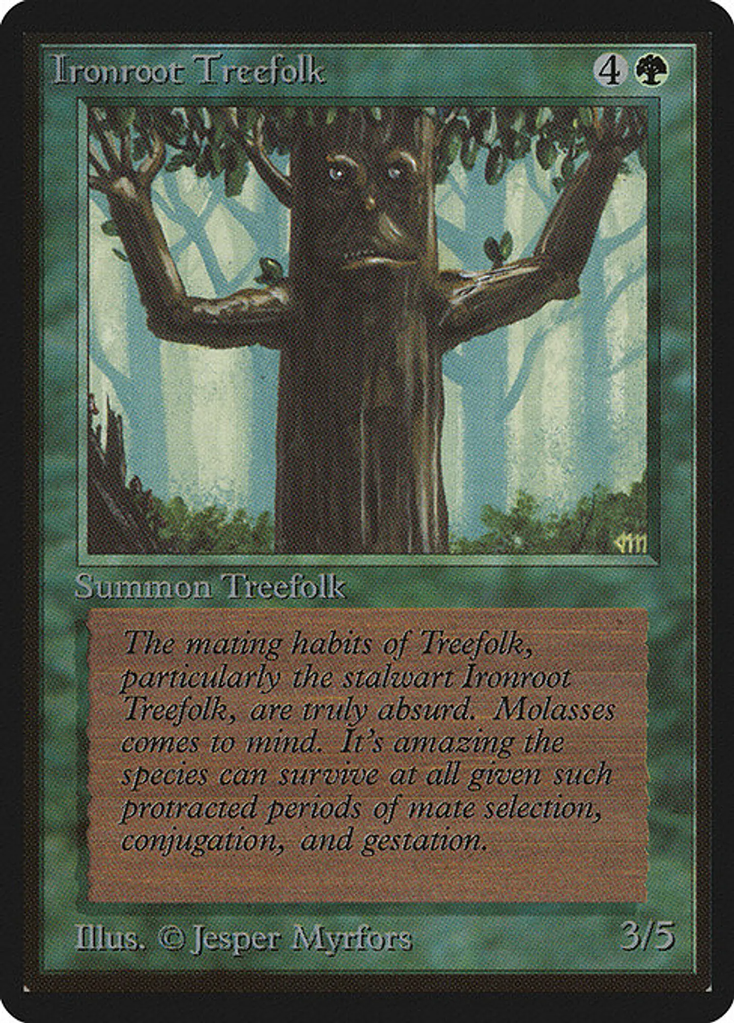 Carta Magic - Ironroot Treefolk - Idioma: Ingles - Edicion: Limited Edition Beta 1