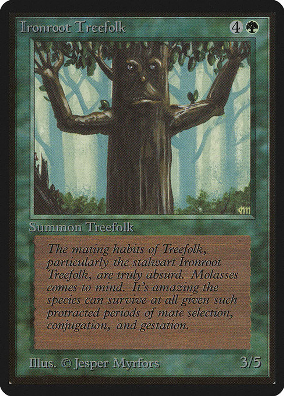Carta Magic - Ironroot Treefolk - Idioma: Ingles - Edicion: Limited Edition Beta 1