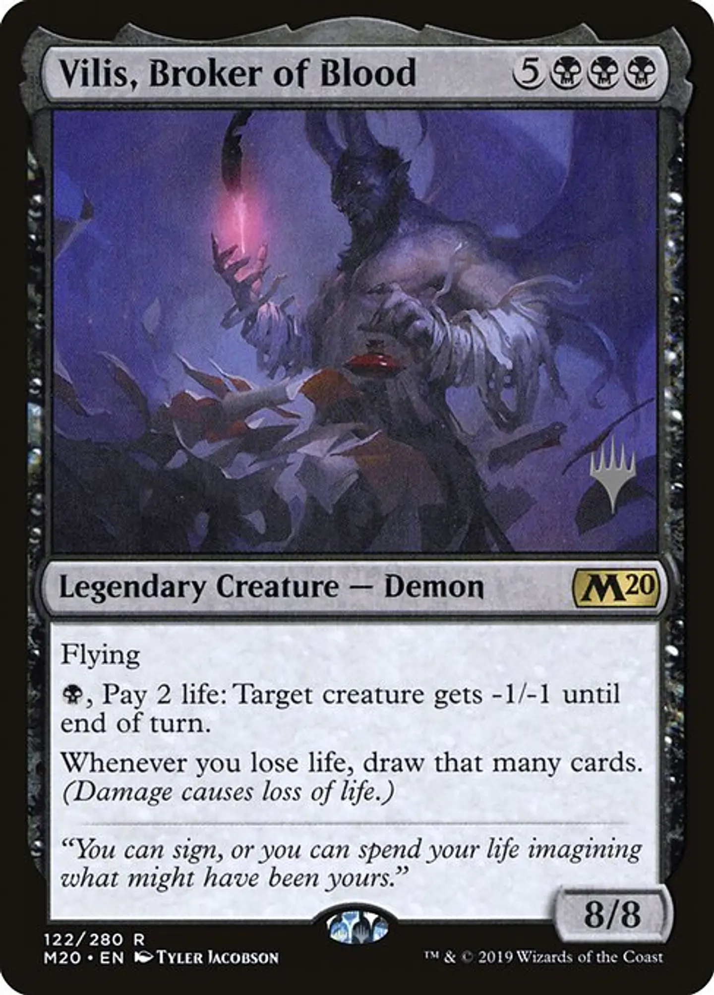 Carta Magic - Vilis, Broker of Blood - Idioma: Ingles - Edicion: Core Set 2020 Promos 1