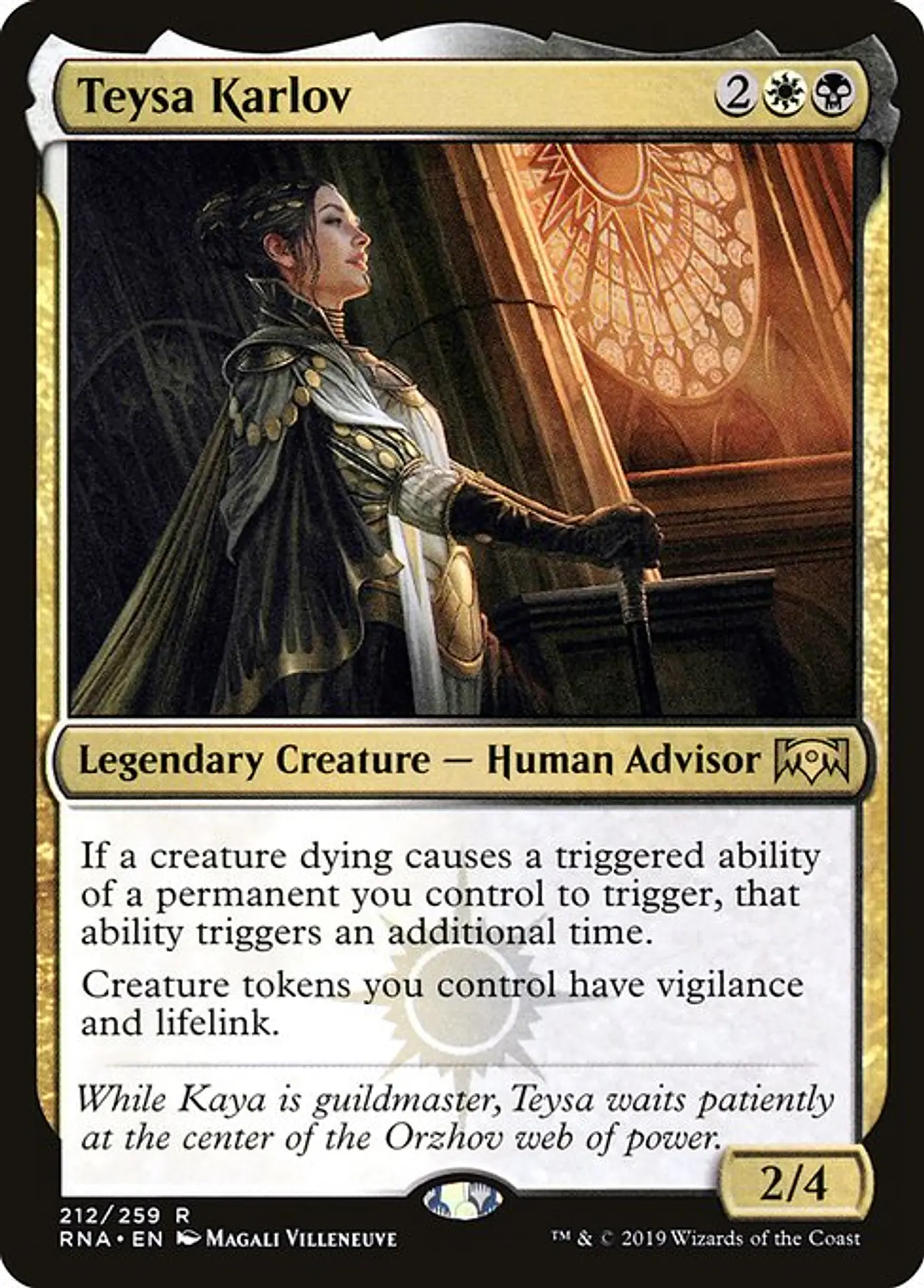 Carta Magic - Teysa Karlov - Idioma: Ingles - Edicion: Ravnica Allegiance 1