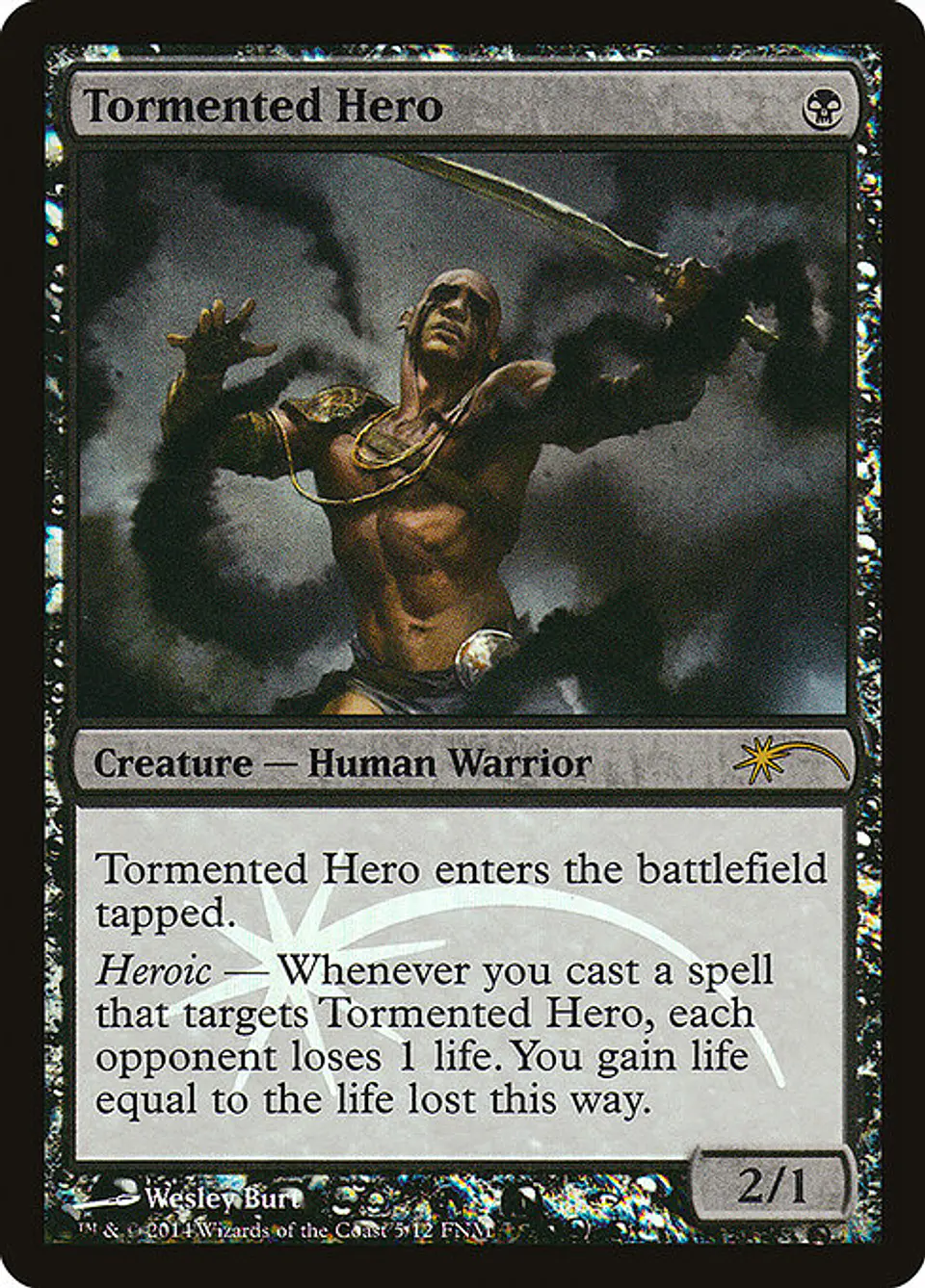 Carta Magic - FOIL Tormented Hero - Idioma: Ingles - Edicion: Friday Night Magic 2014 1