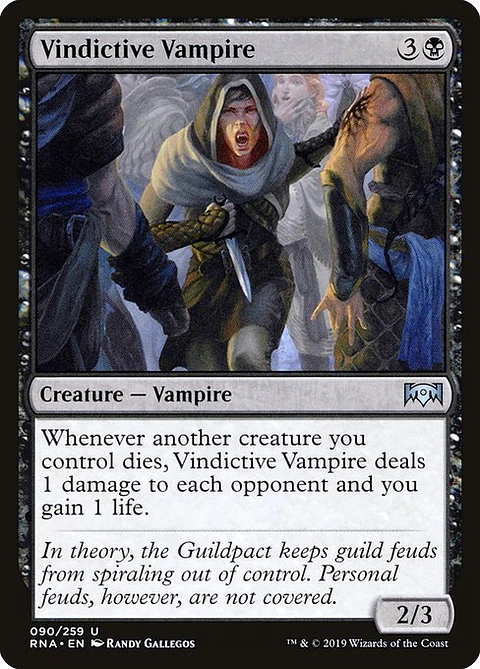 Carta Magic - Vindictive Vampire - Idioma: Español - Edicion: Ravnica Allegiance