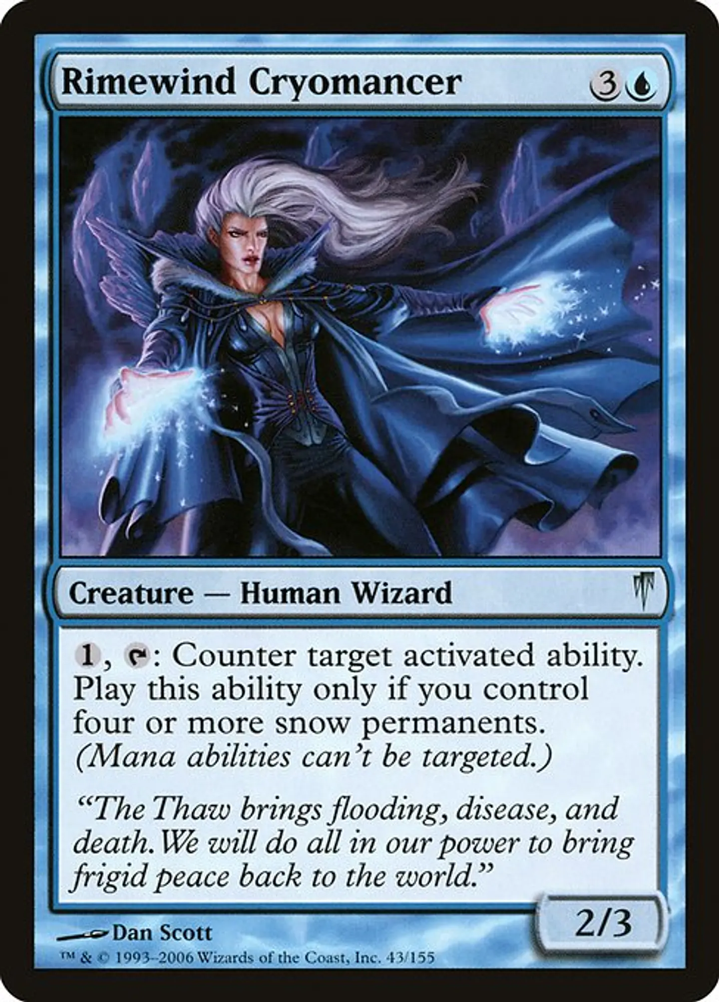 Carta Magic - FOIL Rimewind Cryomancer - Idioma: Ingles - Edicion: Coldsnap 1