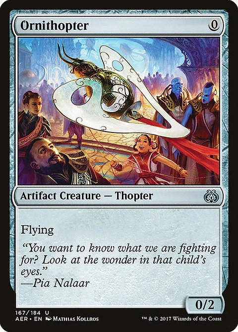 Carta Magic - FOIL Ornithopter - Idioma: Español - Edicion: Aether Revolt