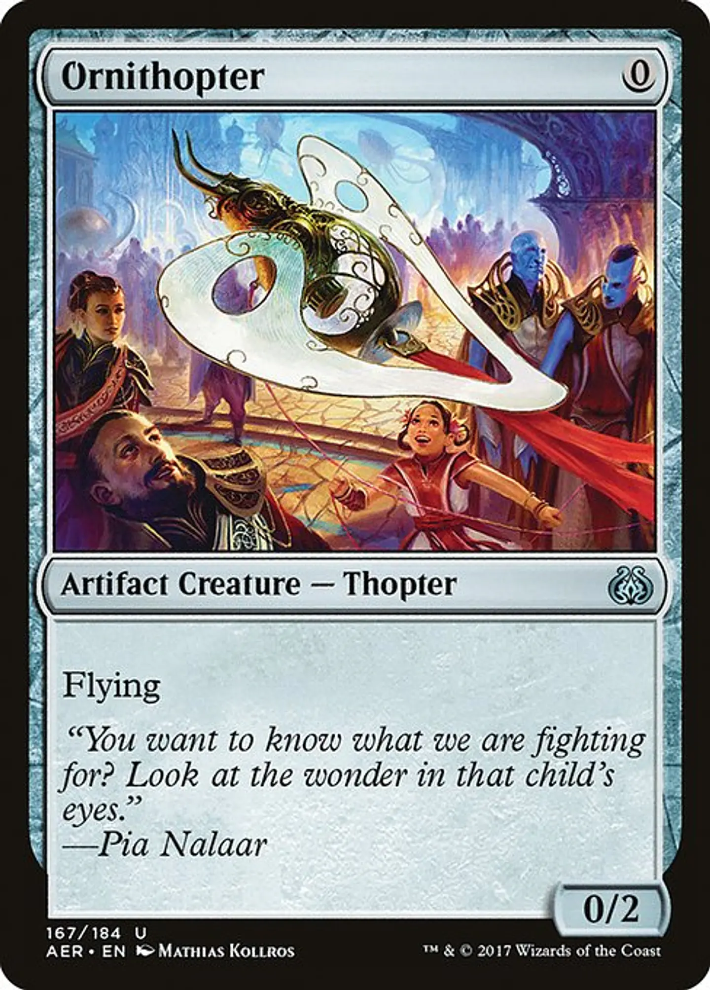 Carta Magic - FOIL Ornithopter - Idioma: Español - Edicion: Aether Revolt 1