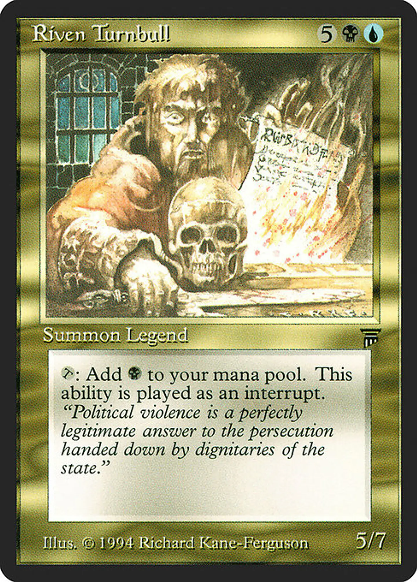 Carta Magic - Riven Turnbull - Idioma: Ingles - Edicion: Legends 1