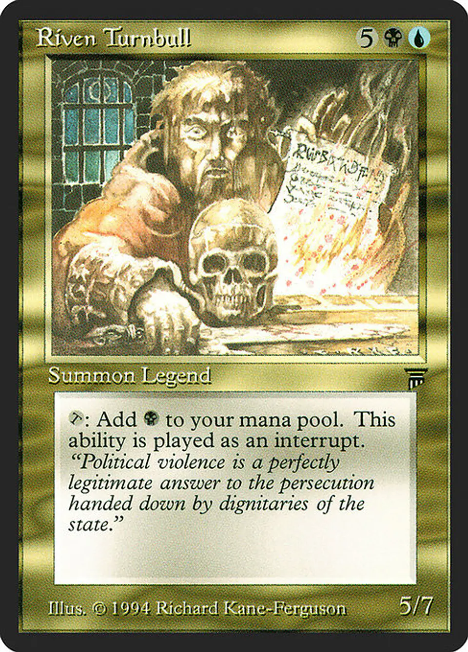 Carta Magic - Riven Turnbull - Idioma: Ingles - Edicion: Legends 1