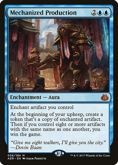 Carta Magic - Mechanized Production - Idioma: Español - Edicion: Aether Revolt