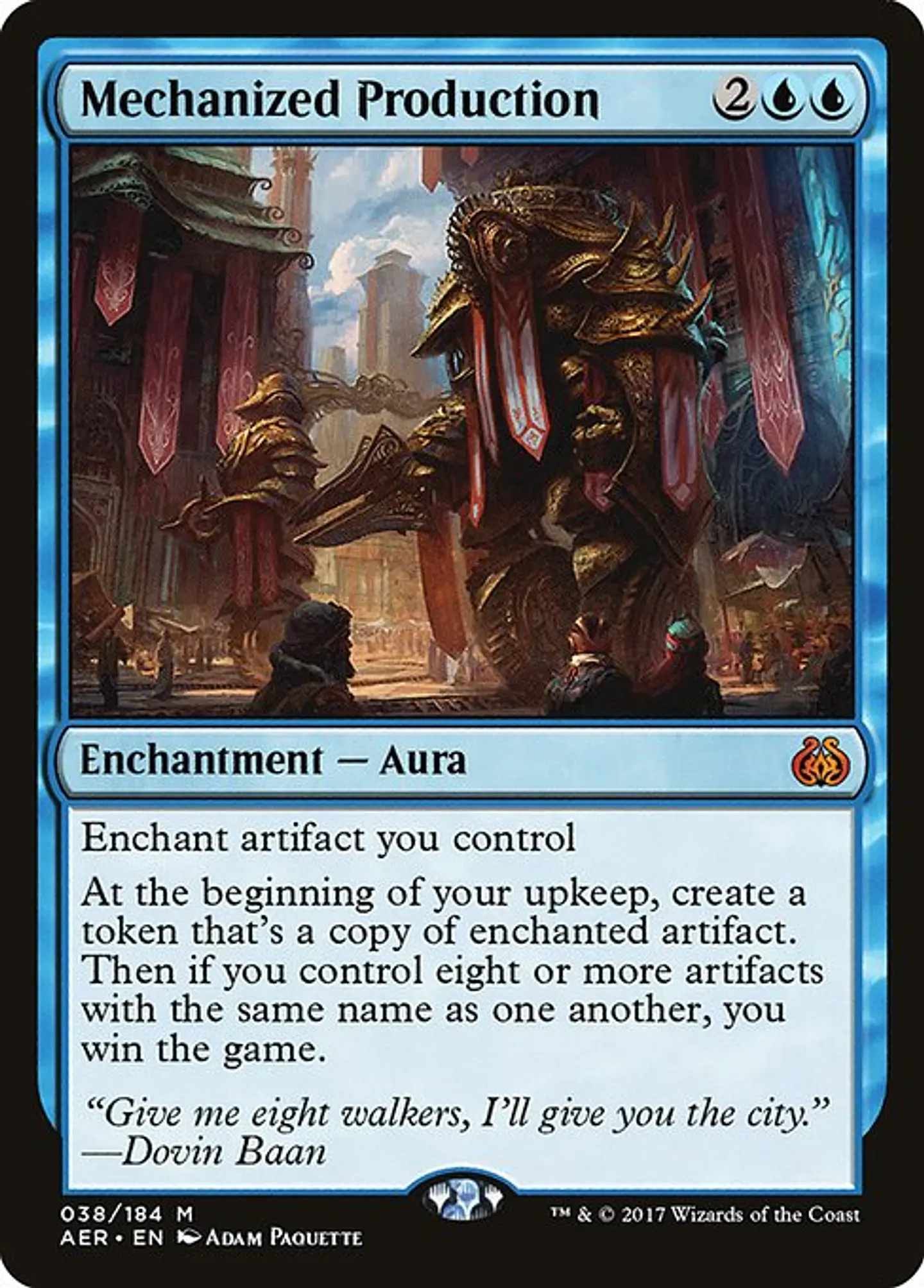 Carta Magic - Mechanized Production - Idioma: Español - Edicion: Aether Revolt 1