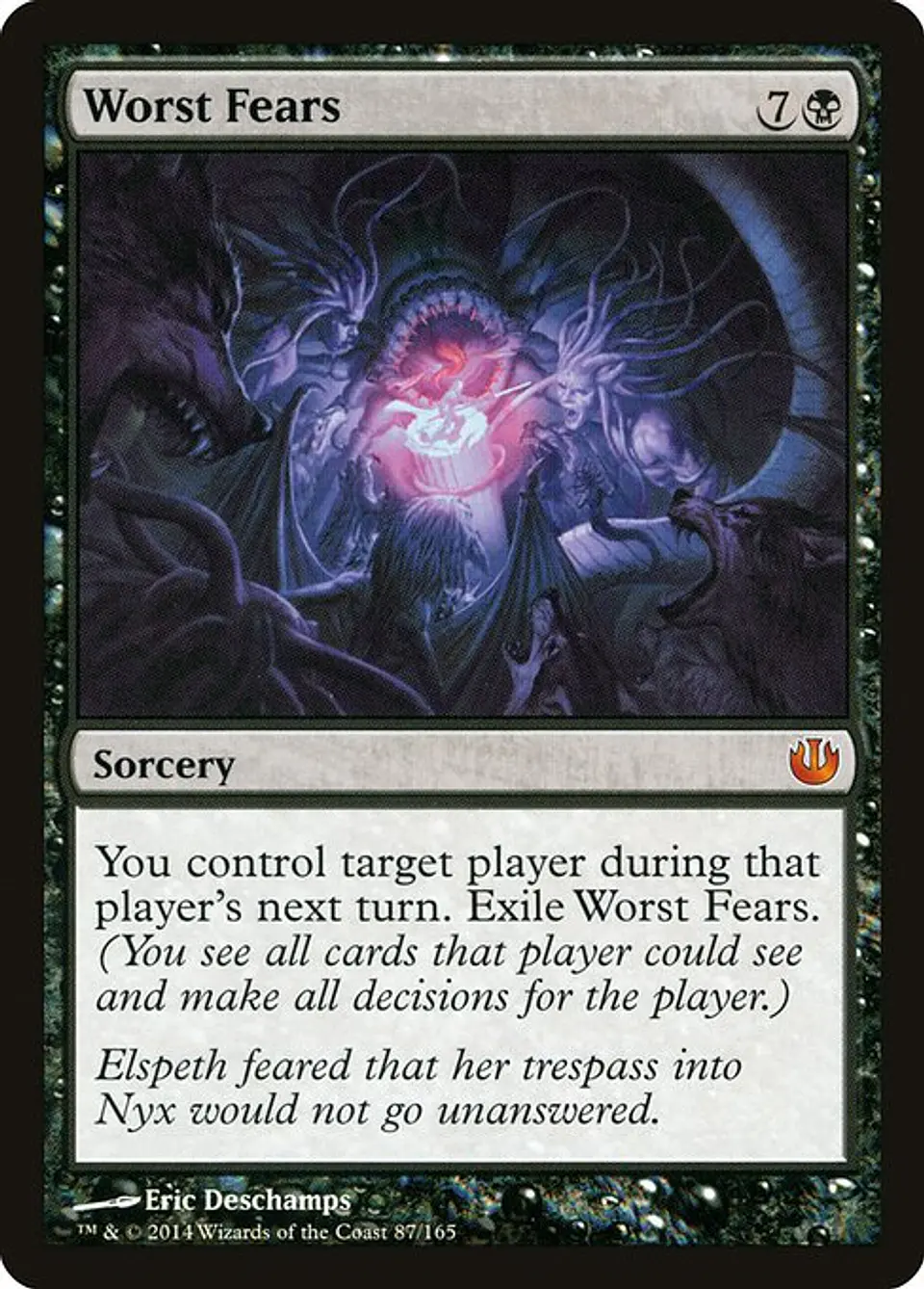 Carta Magic - FOIL Worst Fears - Idioma: Ingles - Edicion: Journey into Nyx 1