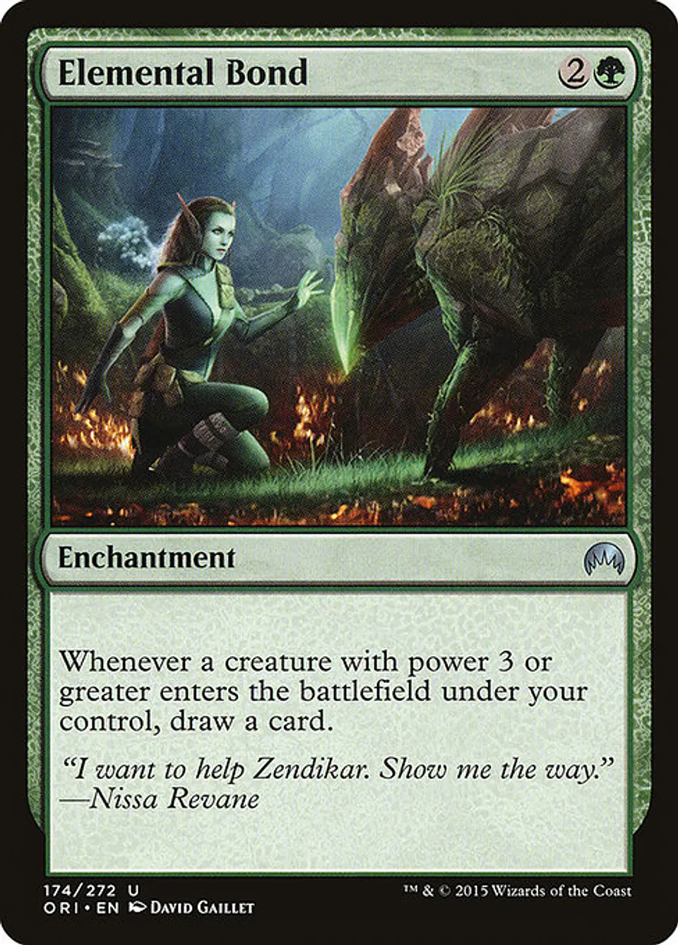 Carta Magic - Elemental Bond - Idioma: Español - Edicion: Magic Origins 1