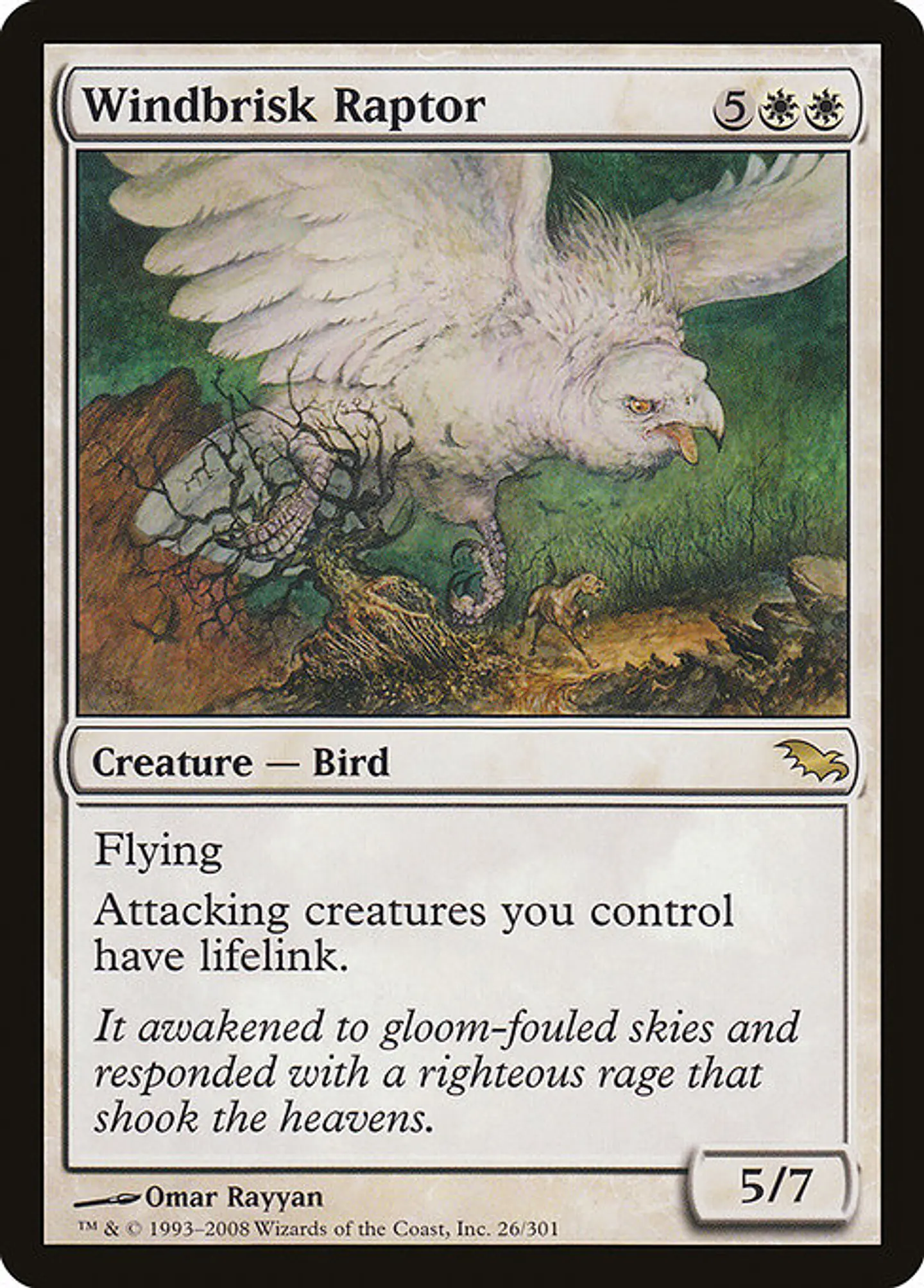 Carta Magic - Windbrisk Raptor - Idioma: Ingles - Edicion: Shadowmoor 1