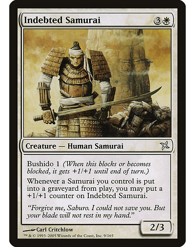 Carta Magic - FOIL Indebted Samurai - Idioma: Ingles - Edicion: Betrayers of Kamigawa