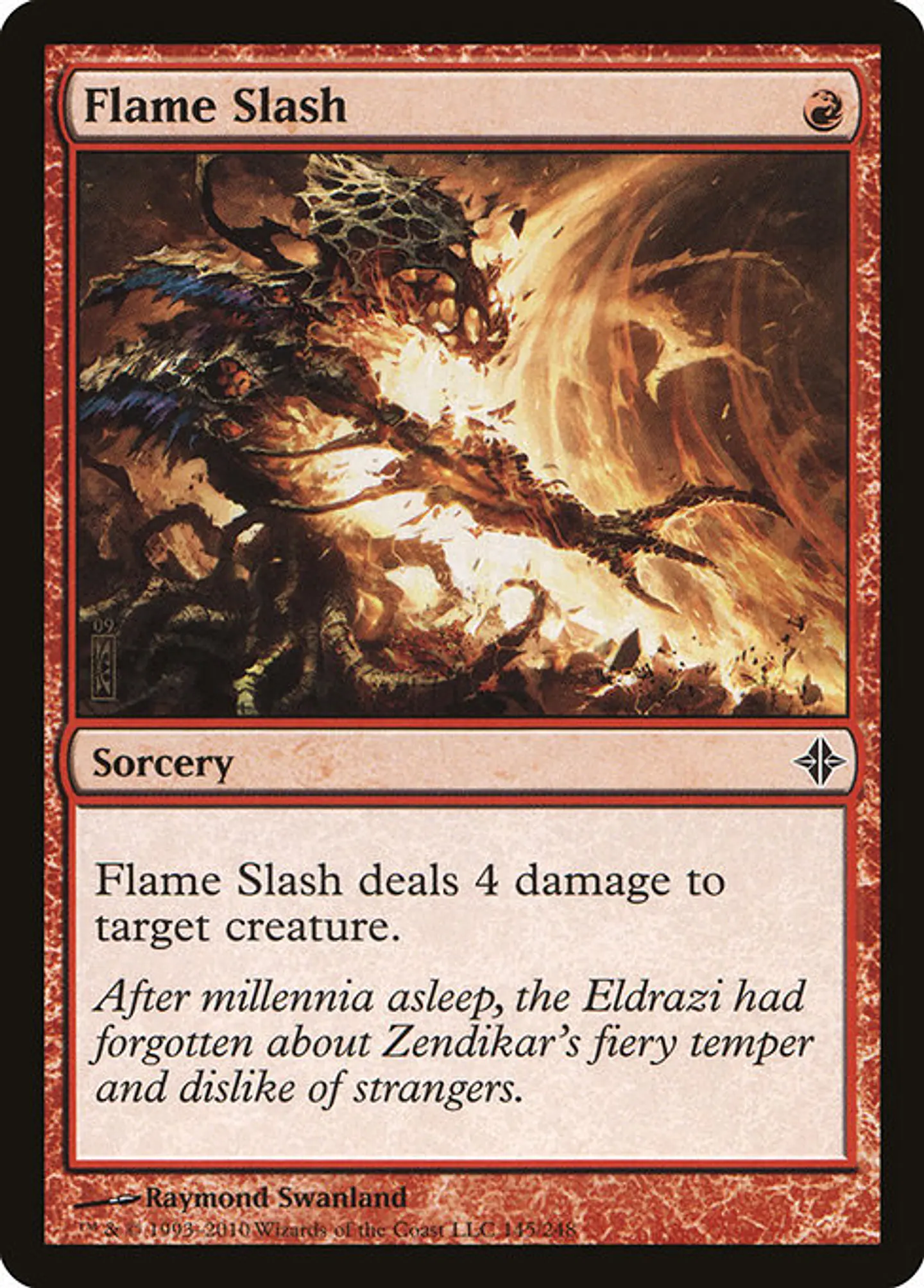 Carta Magic - FOIL Flame Slash - Idioma: Español - Edicion: Rise of the Eldrazi 1