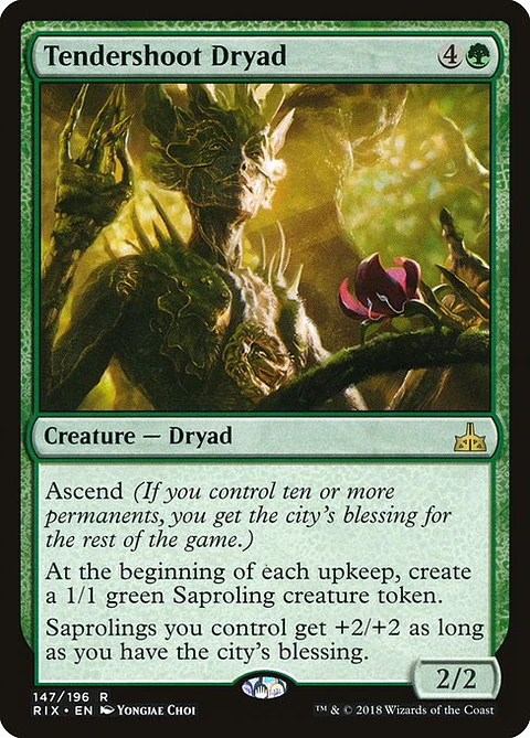 Carta Magic - Tendershoot Dryad - Idioma: Español - Edicion: Rivals of Ixalan
