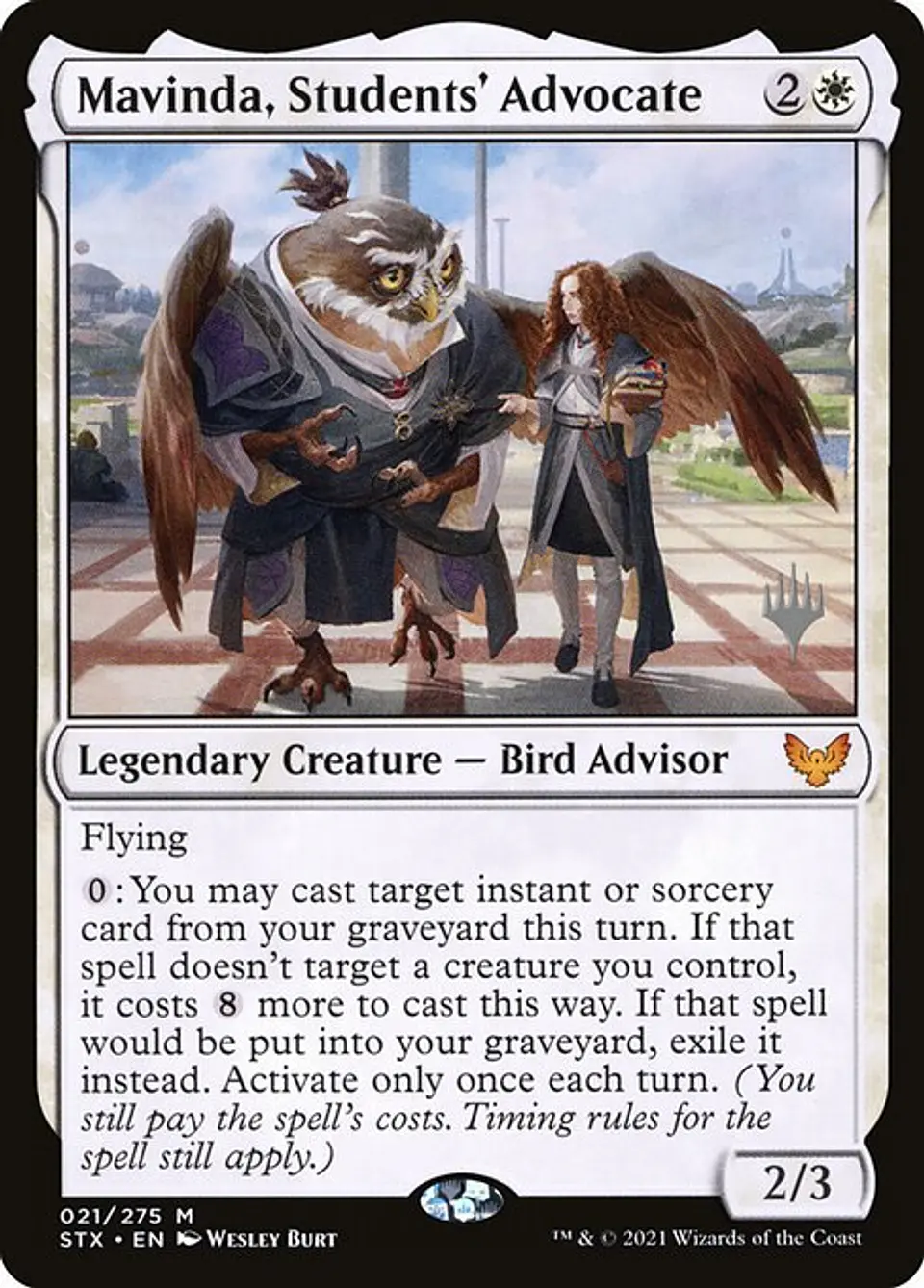 Carta Magic - Mavinda, Students' Advocate - Idioma: Español - Edicion: Strixhaven: School of Mages Promos 1