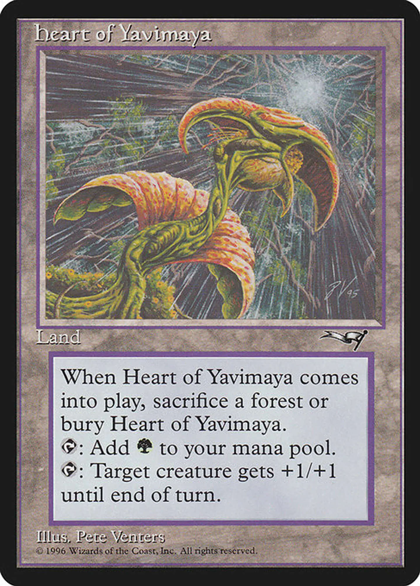Carta Magic - Heart of Yavimaya - Idioma: Ingles - Edicion: Alliances 1