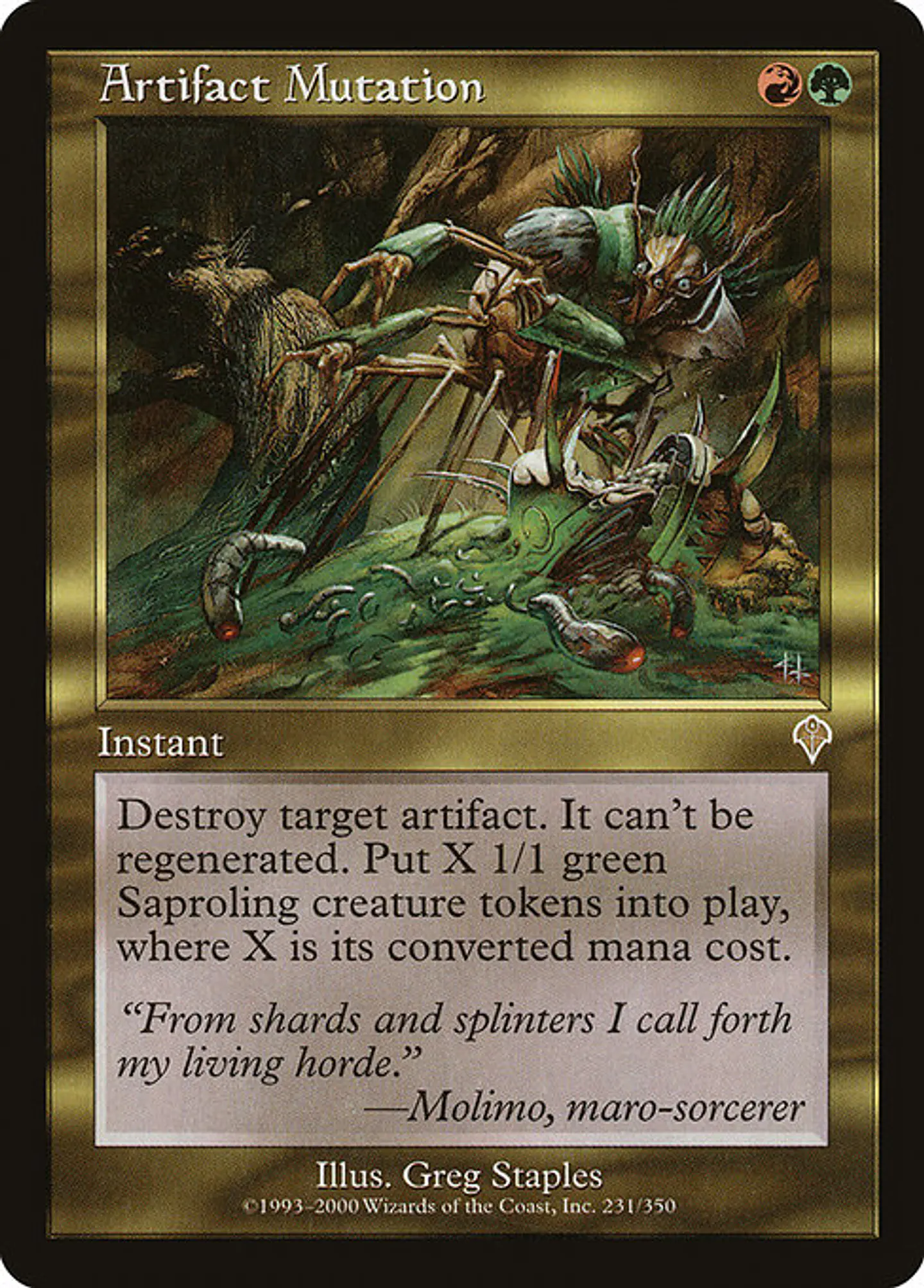 Carta Magic - Artifact Mutation - Idioma: Ingles - Edicion: Invasion 1