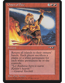 Carta Magic - Omen of Fire - Idioma: Ingles - Edicion: Alliances