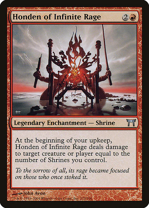 Carta Magic - Honden of Infinite Rage - Idioma: Español - Edicion: Champions of Kamigawa