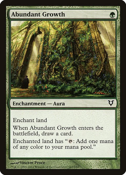 Carta Magic - FOIL Abundant Growth - Idioma: Español - Edicion: Avacyn Restored