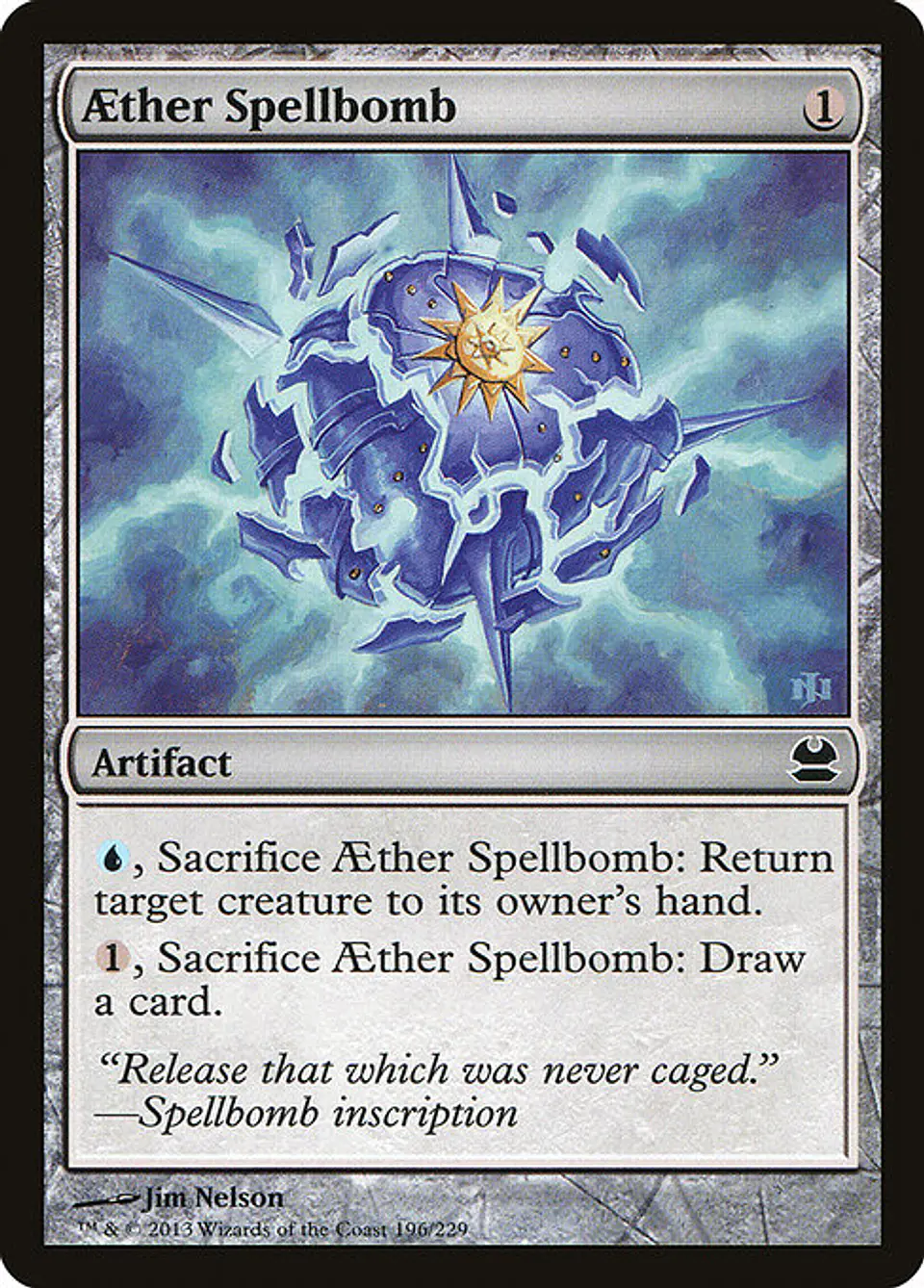 Carta Magic - FOIL Aether Spellbomb - Idioma: Ingles - Edicion: Modern Masters 1