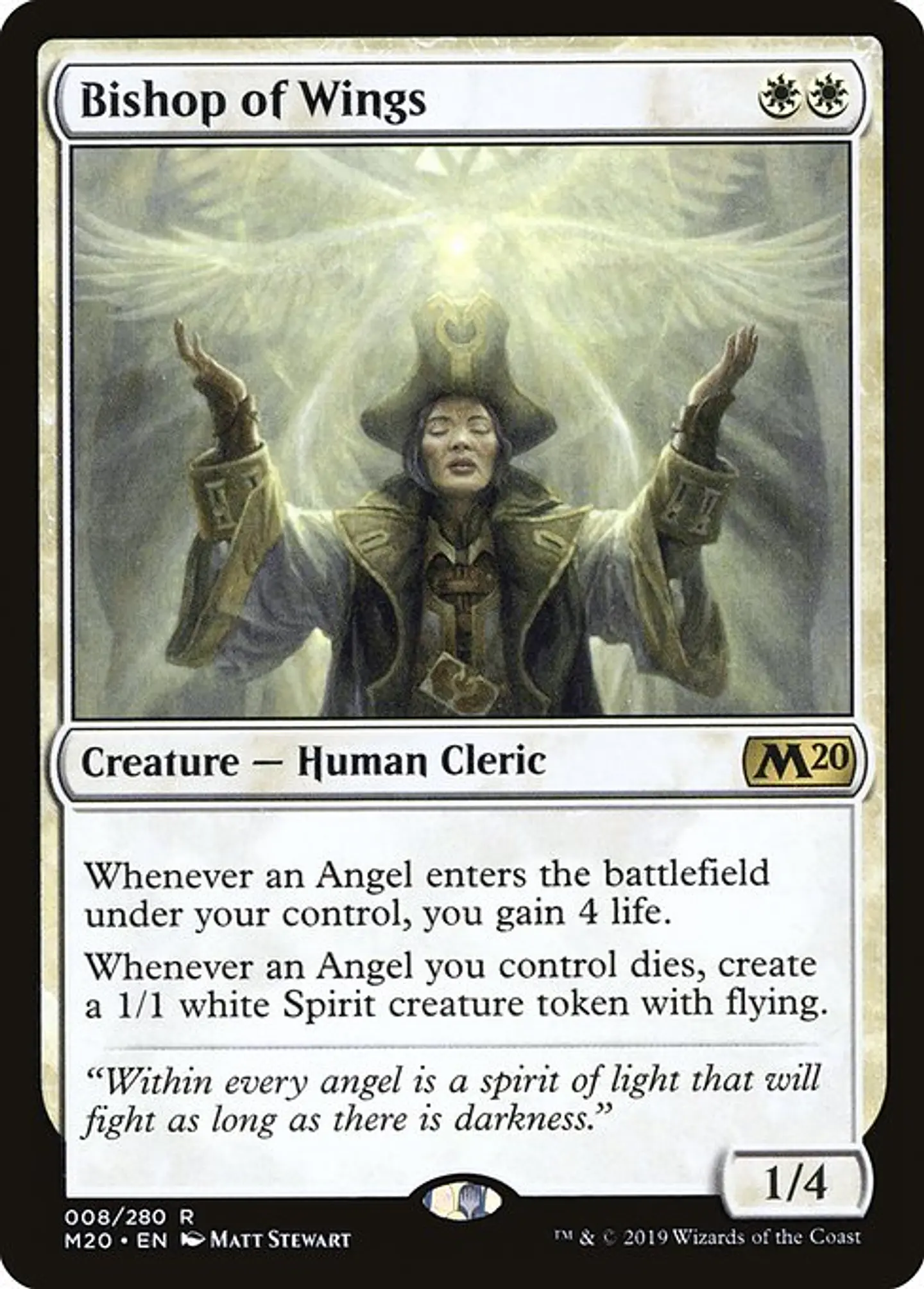 Carta Magic - Bishop of Wings - Idioma: Ingles - Edicion: Core Set 2020 1