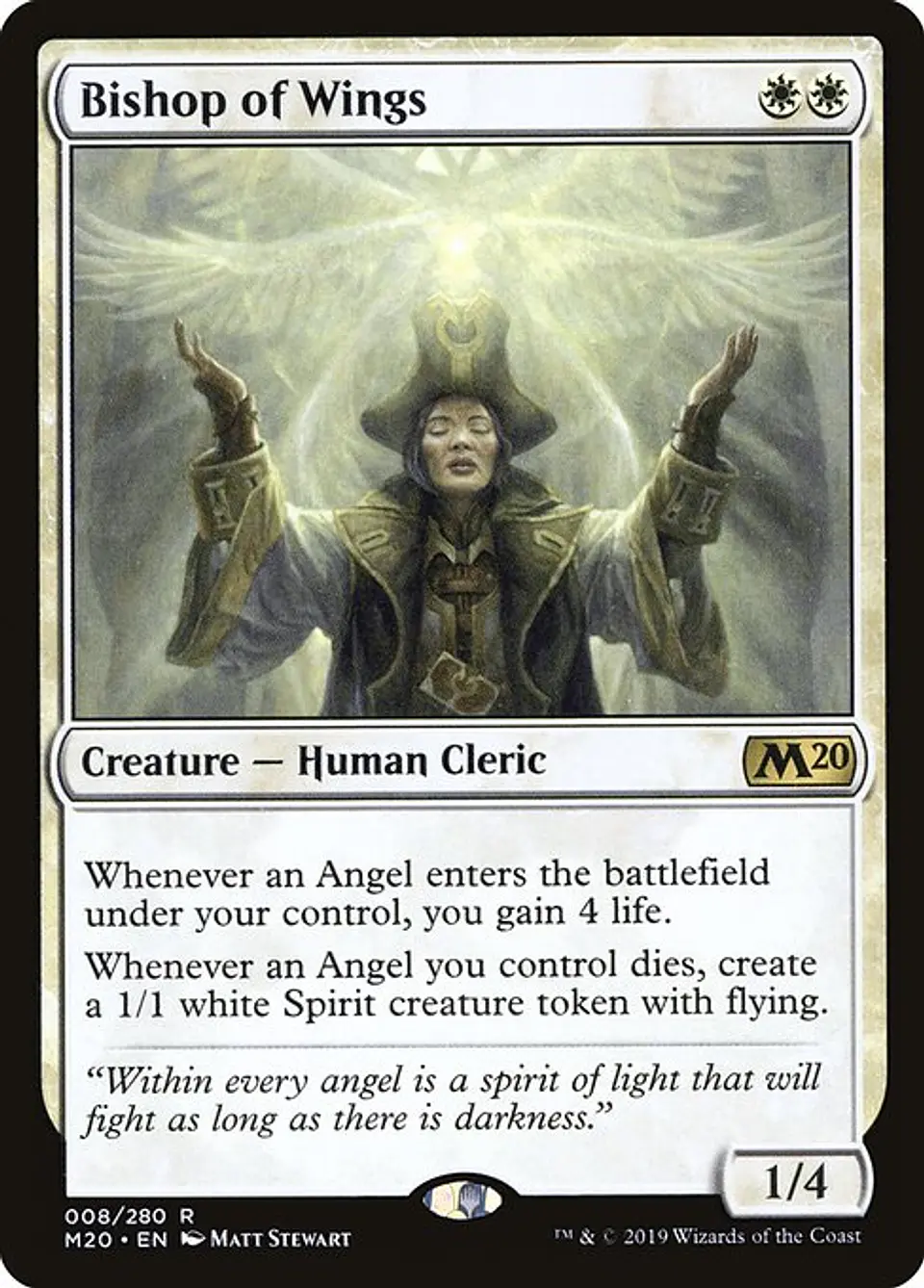 Carta Magic - Bishop of Wings - Idioma: Ingles - Edicion: Core Set 2020 1