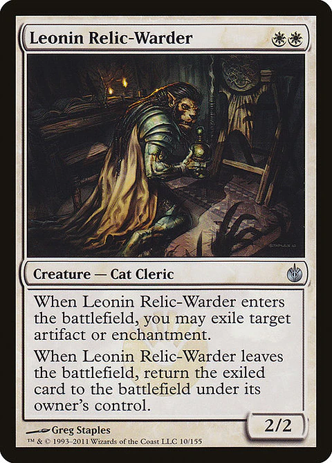 Carta Magic - Leonin Relic-Warder - Idioma: Español - Edicion: Mirrodin Besieged