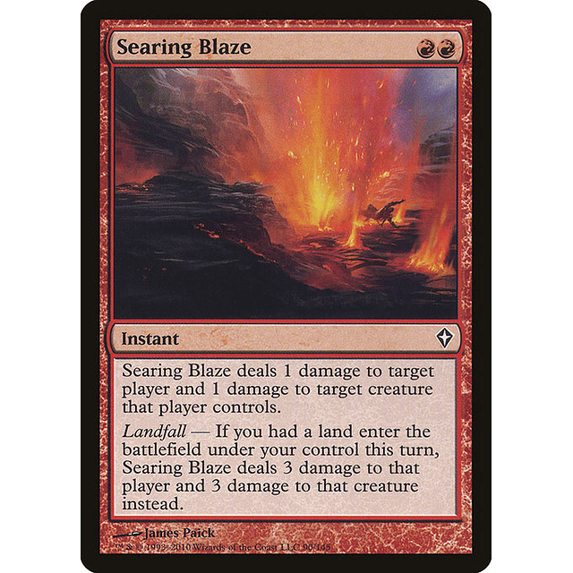 Carta Magic - Searing Blaze - Idioma: Español - Edicion: Worldwake