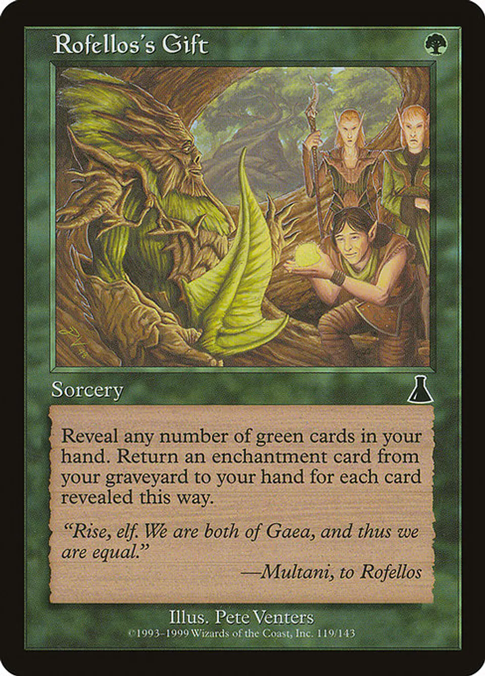 Carta Magic - Rofellos's Gift - Idioma: Ingles - Edicion: Urza's Destiny 1