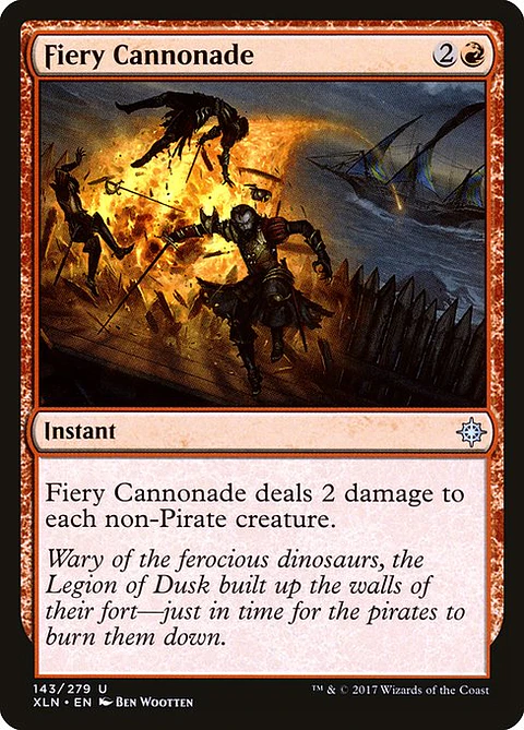 Carta Magic - FOIL Fiery Cannonade - Idioma: Español - Edicion: Ixalan
