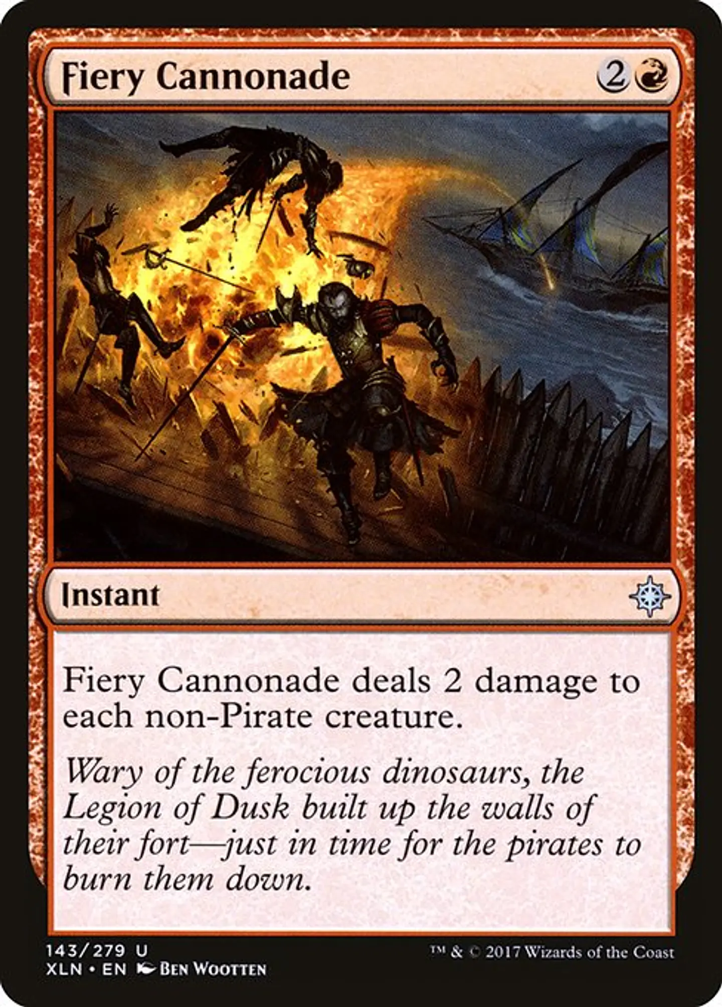 Carta Magic - FOIL Fiery Cannonade - Idioma: Español - Edicion: Ixalan 1