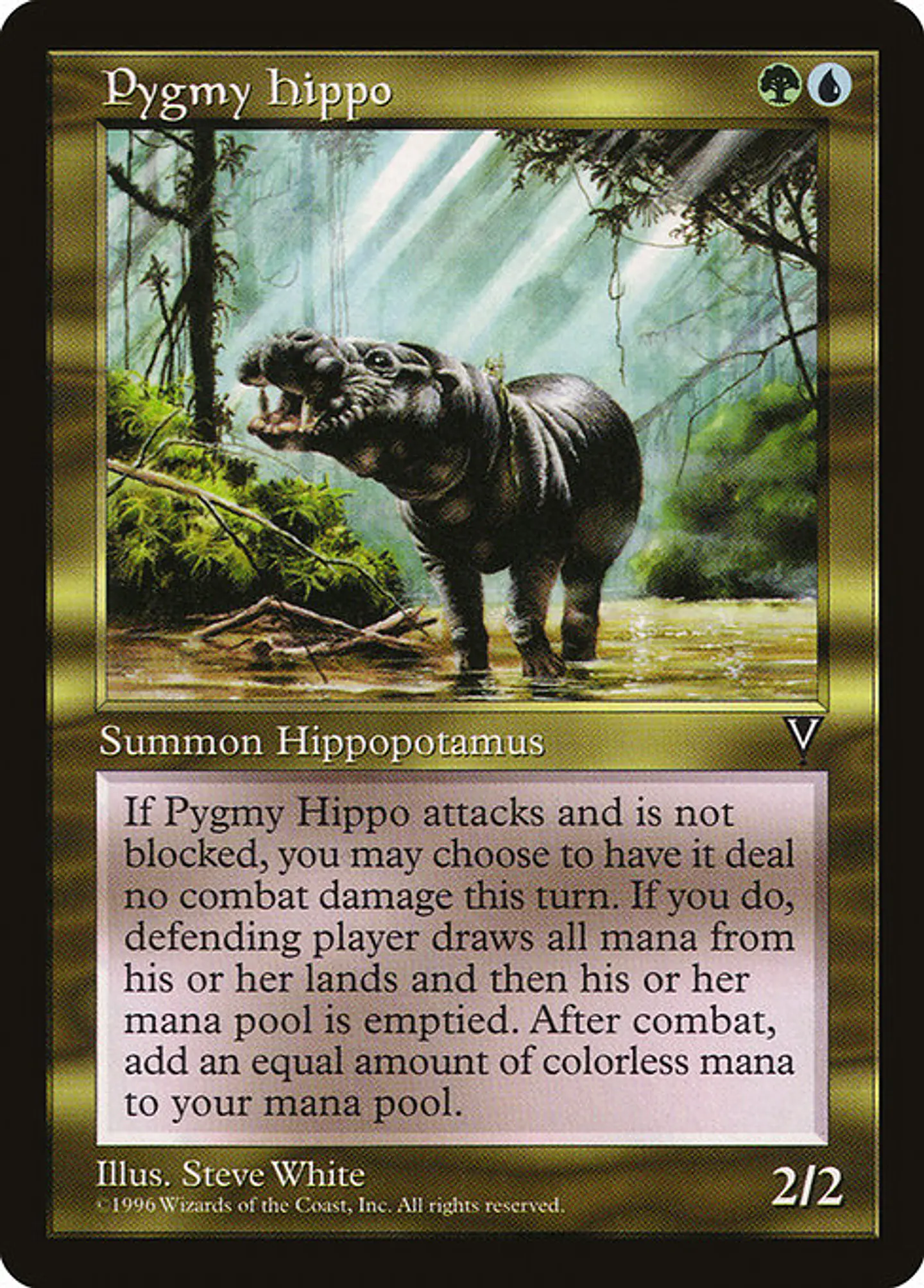 Carta Magic - Pygmy Hippo - Idioma: Ingles - Edicion: Visions 1