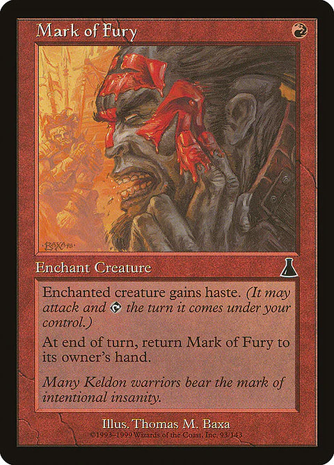 Carta Magic - Mark of Fury - Idioma: Ingles - Edicion: Urza's Destiny