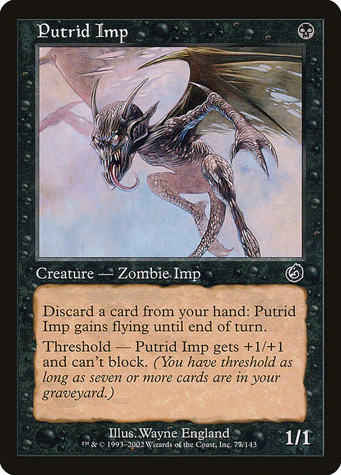 Carta Magic - FOIL Putrid Imp - Idioma: Español - Edicion: Torment