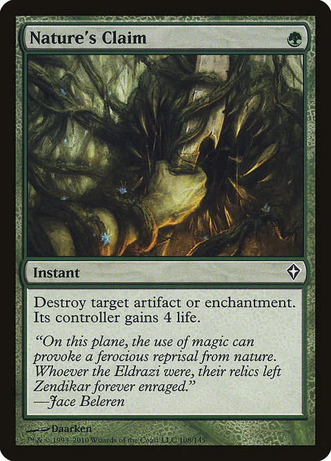 Carta Magic - Nature's Claim - Idioma: Español - Edicion: Worldwake