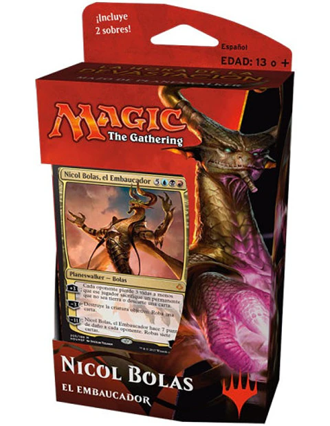 Mazo de Planeswalker Nicol Bolas El embaucador La hora de la Devastacion en Español (embalaje roto)