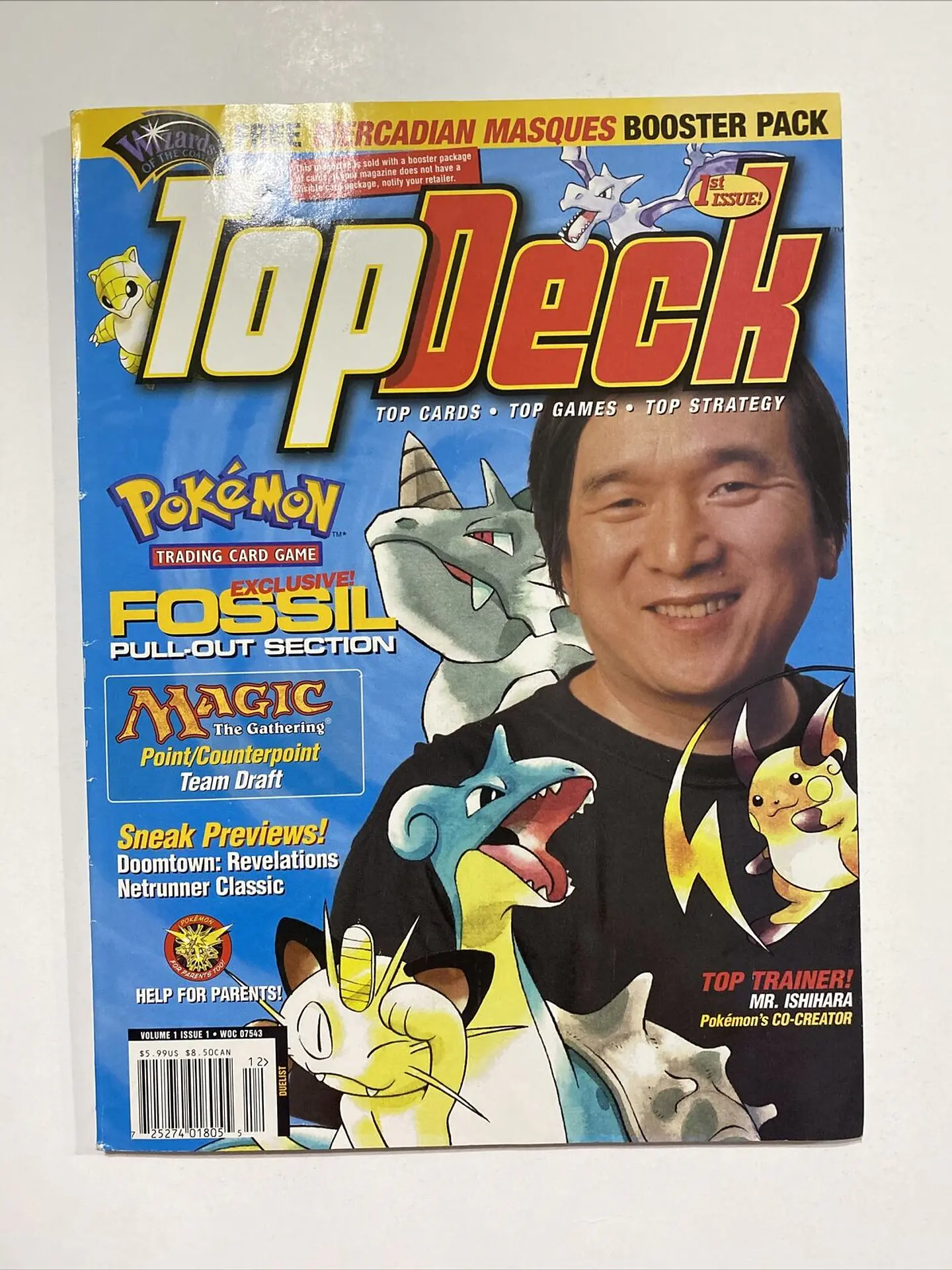 Revista Top Deck 1999 Incluye Sobre Magic + Carta Pokemon 1
